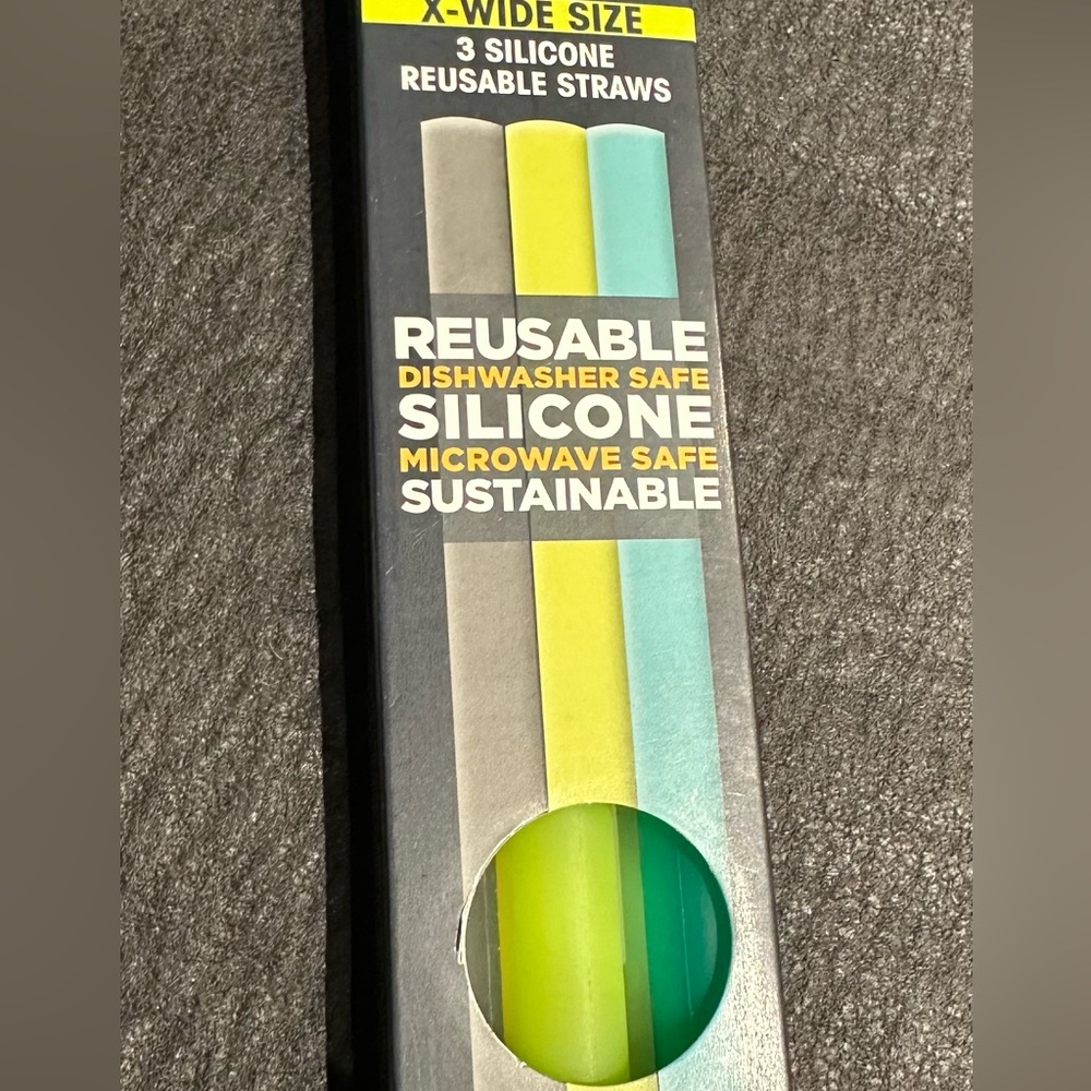 GO SILI X-Wide Reusable Silicone Straws Set
